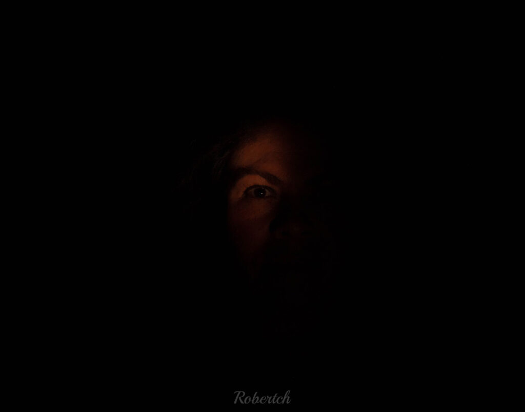Retrato en la oscuridad.