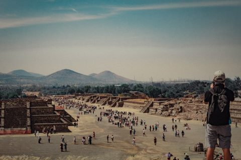 Vista de la ciudad prehispánica de Teotihuacán.