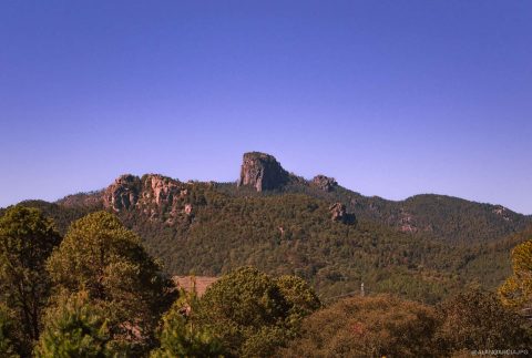 Vista a lo lejos desde Acopinalco del Peñón, Tlaxco, Tlaxcala