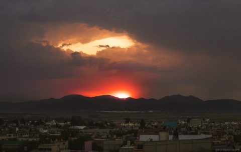Atardecer en Apan, Hidalgo.